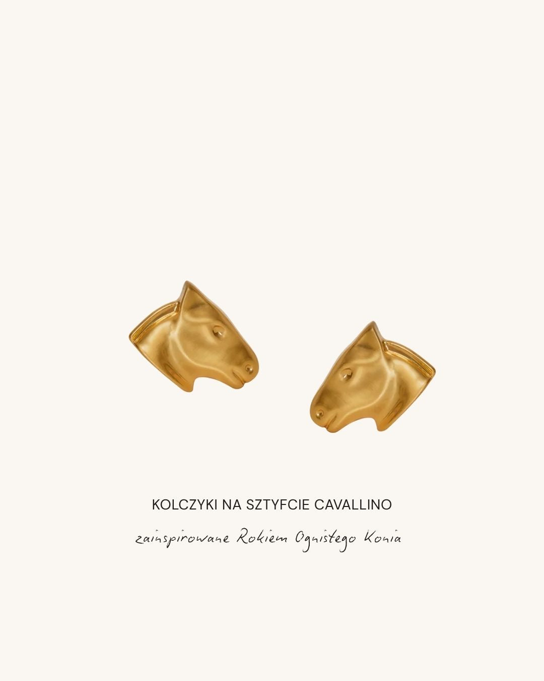 Minimalistyczne Kolczyki na sztyfcie CAVALLINO