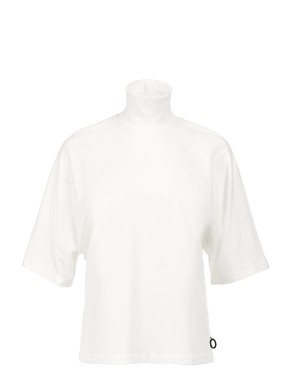 Federico Ivoire bawełniany T-shirt z golfem