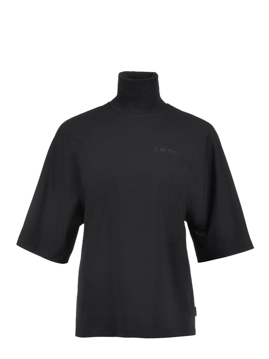 Federico Noir Amore Edition bawełniany T-shirt z golfem