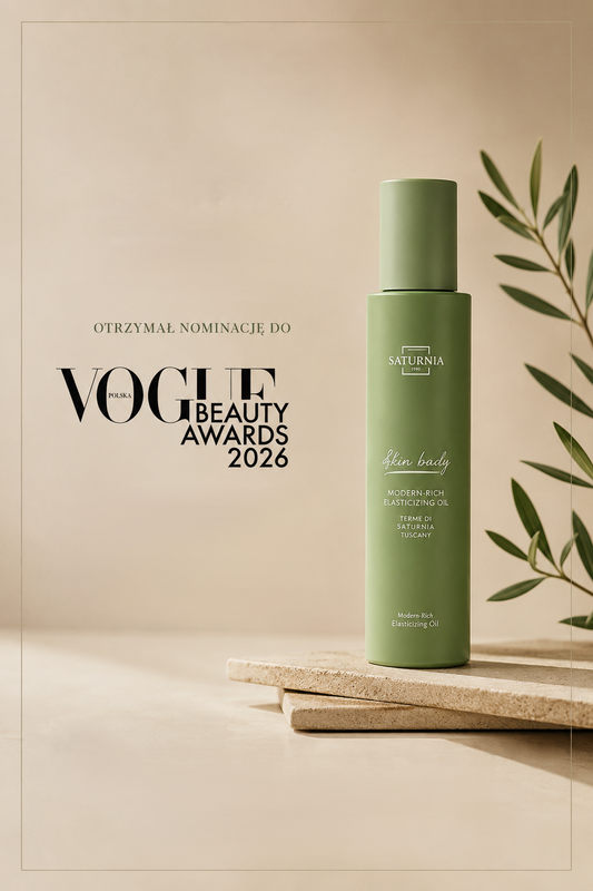 wspanialy nawilzający olejek do ciala Saturnia nominowany do Vogue Beauty awards 2026 dostępy w beetles concept store