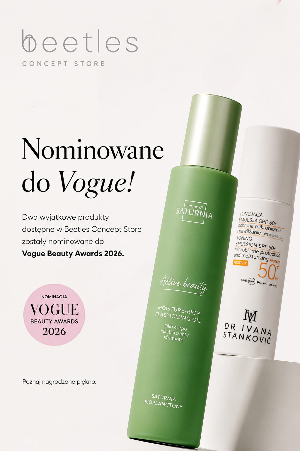 kosmetyki dostępne w Beetles nominowane do Vogue Beauty Awards 2026