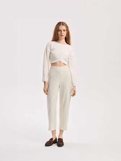 Spodnie z wełny parzonej