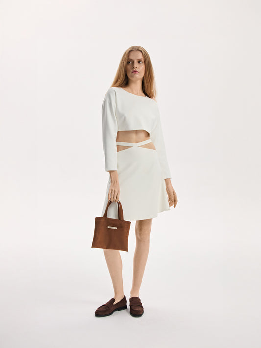 Zamszowa mini torebka