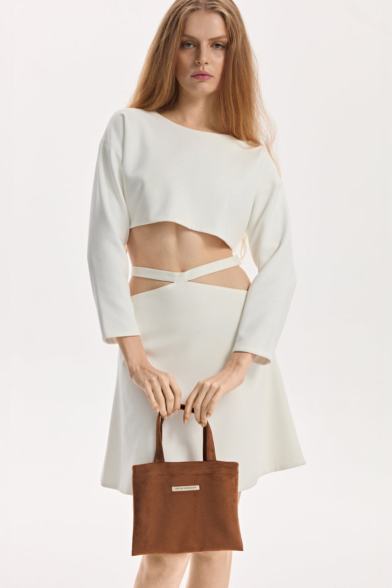 Zamszowa mini torebka