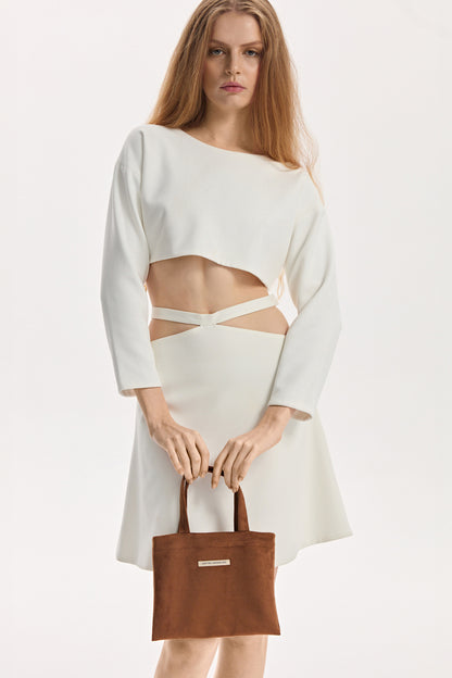 Zamszowa mini torebka