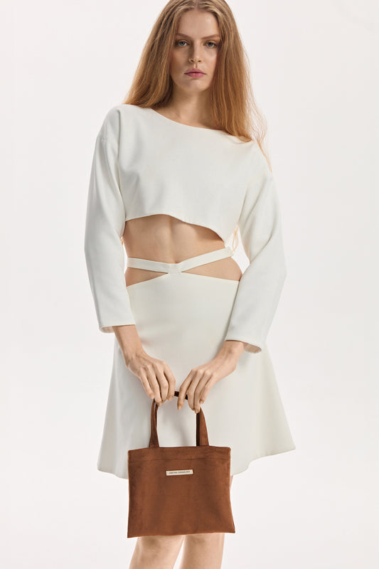 Zamszowa mini torebka