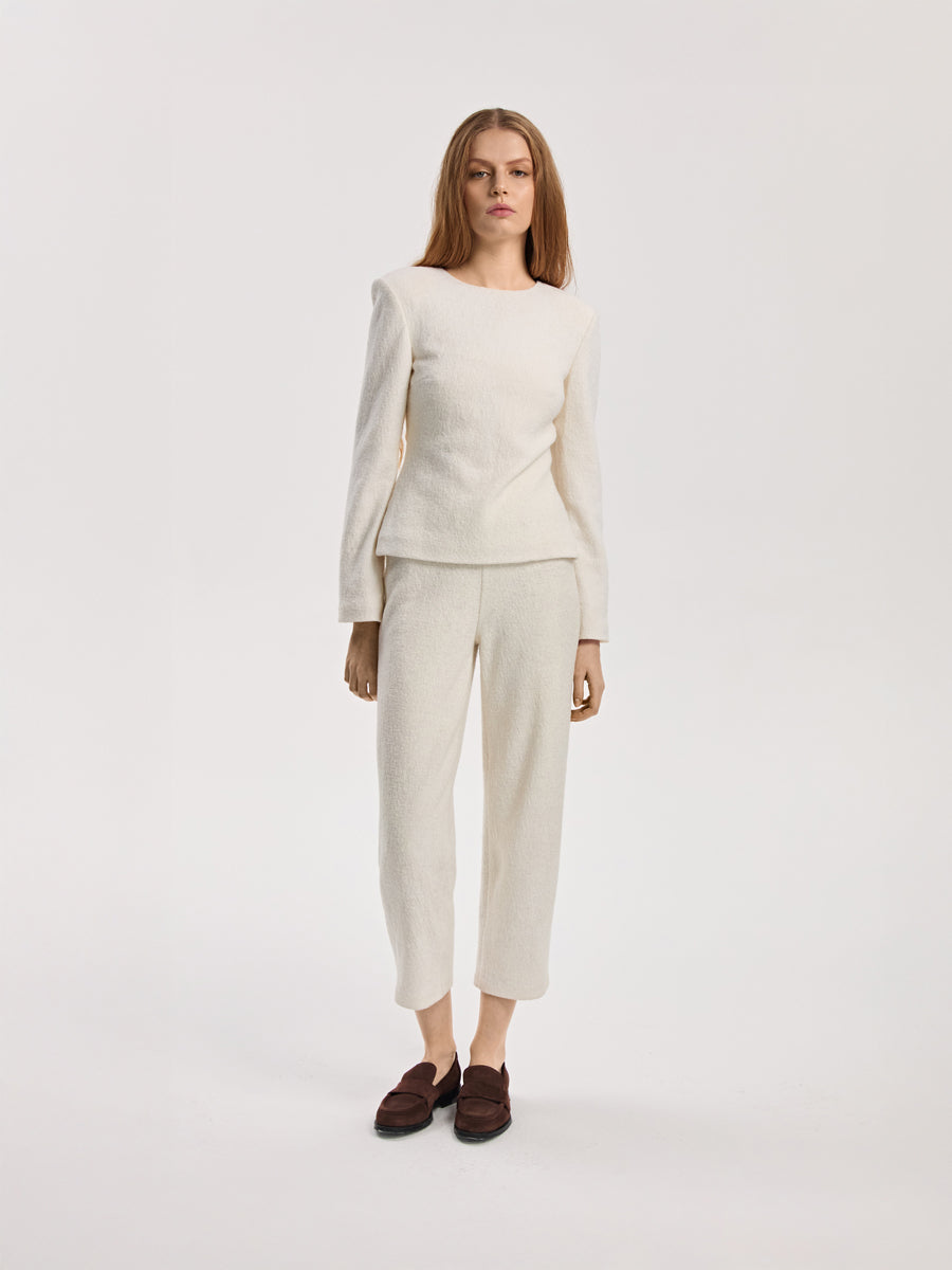 Spodnie z wełny parzonej