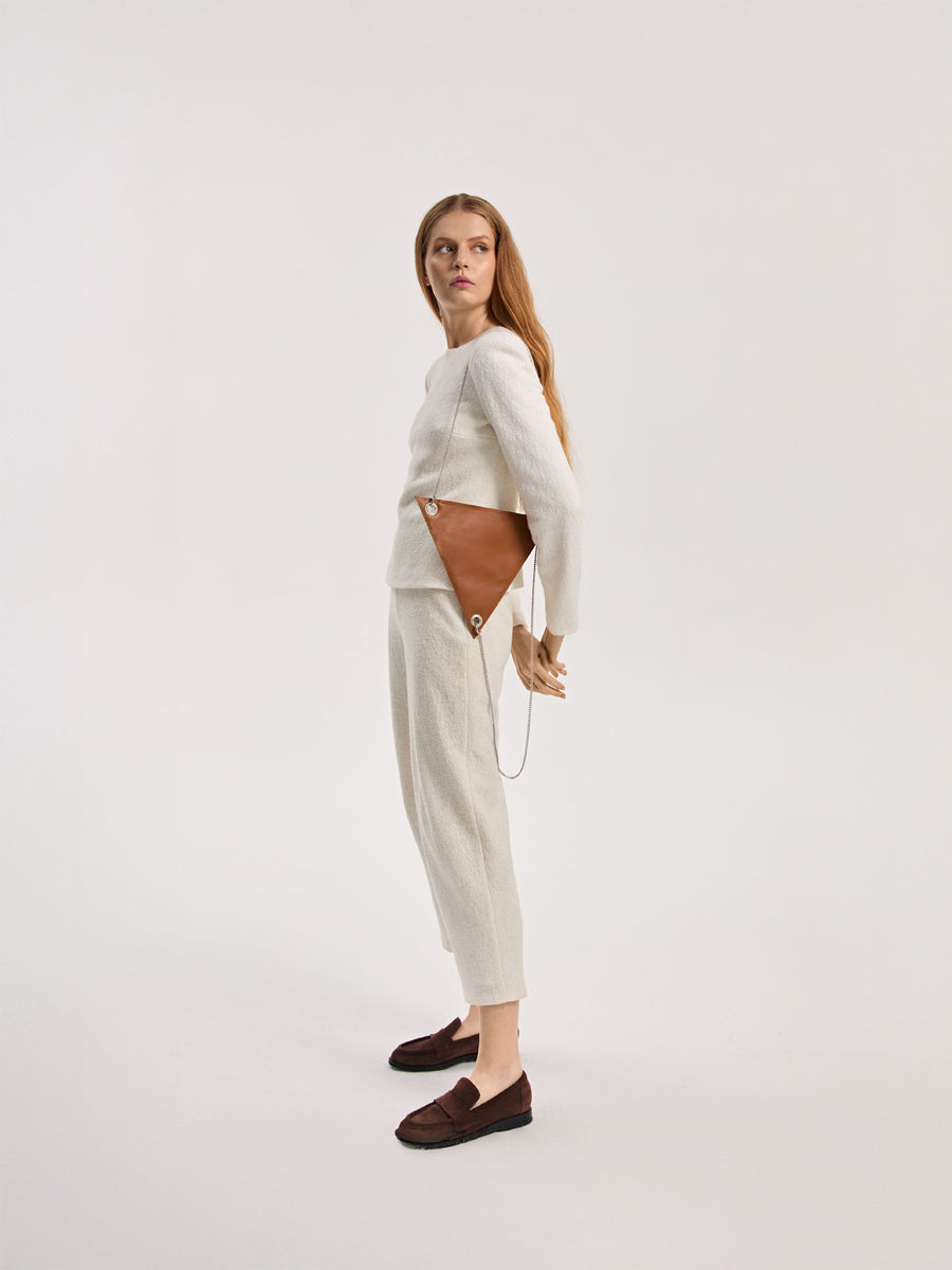 Spodnie z wełny parzonej