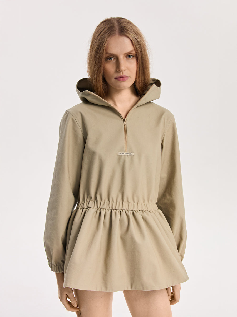 Kurtka anorak z falbaną Canvas