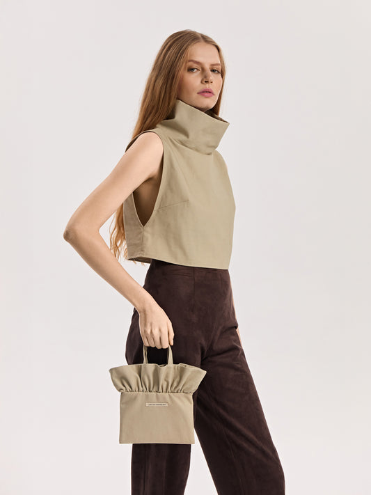 Mini torebka z falbaną Canvas