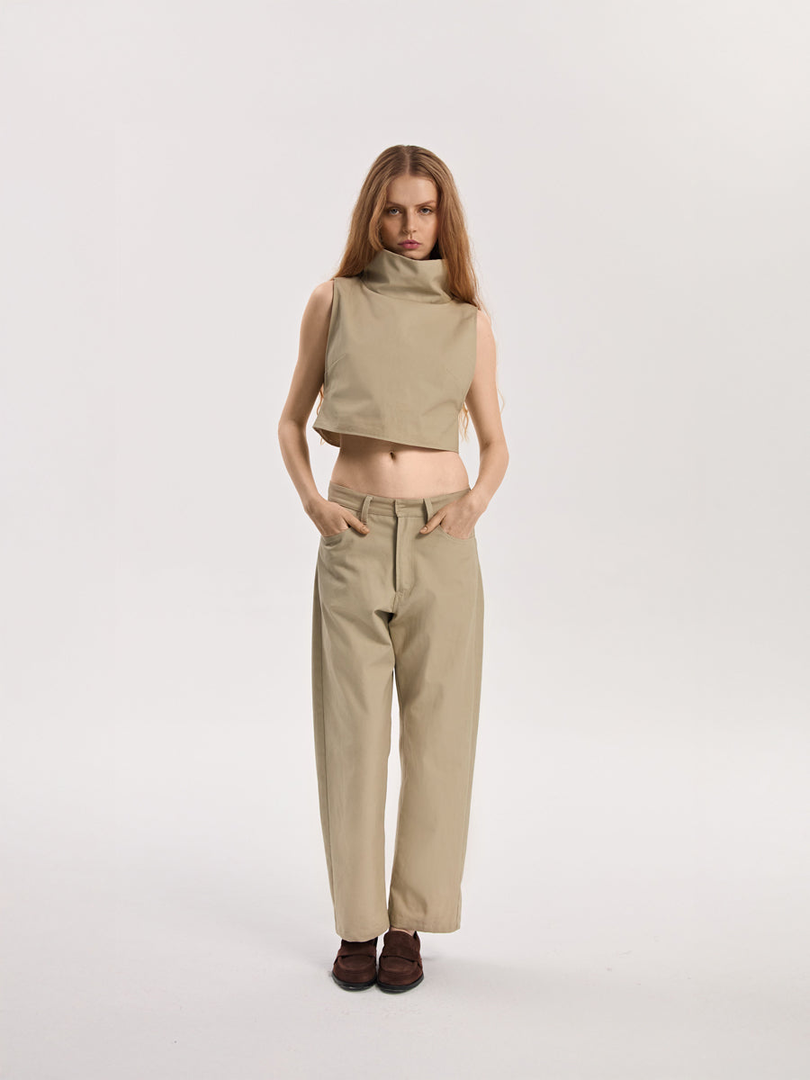 Spodnie z niskim stanem Canvas