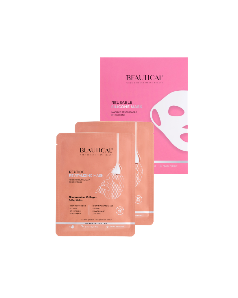 BEAUTICAL Zestaw maski peptydowe i silikonowa