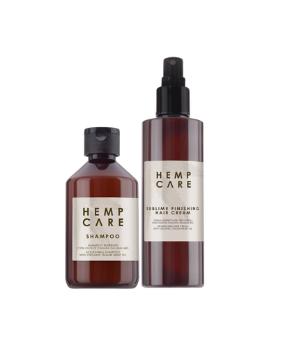 Hemp Care Szampon do włosów i Krem do włosów Sublime Finishing z olejem konopnym