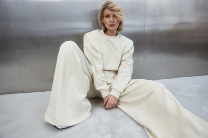 Spodnie Dresowe Typu Wide Leg LE PUMP Buttermilk