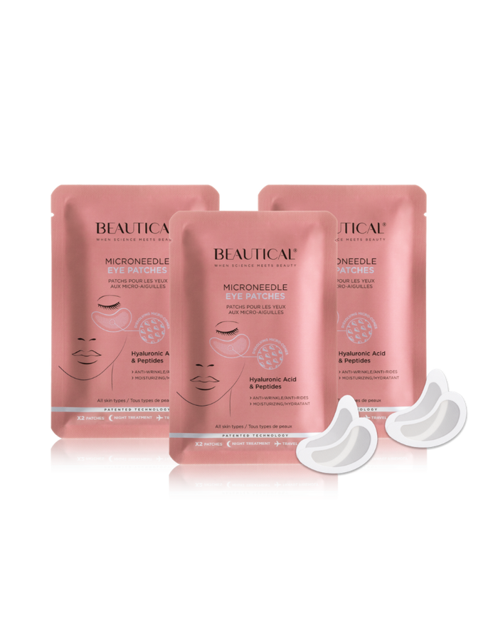Płatki pod oczy z mikroigiełkami Beautical – Rewolucja w pielęgnacji anti-aging, 3 OPAKOWANIA