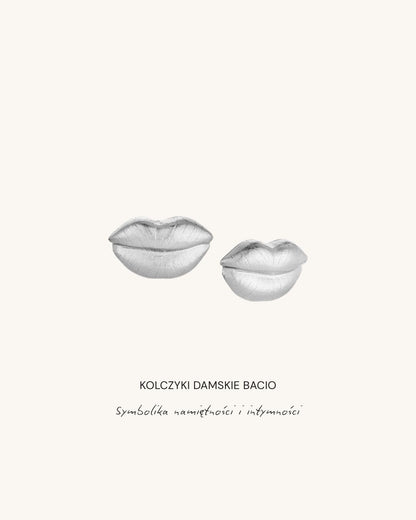 Srebrne Kolczyki damskie BACIO