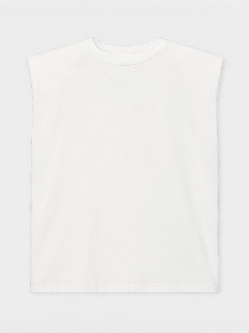 Top BLEA oversize off-white z poszerzoną linią ramion, kolekcja Mariety Żukowskiej x Muuv, dostępny na beetles.shop.