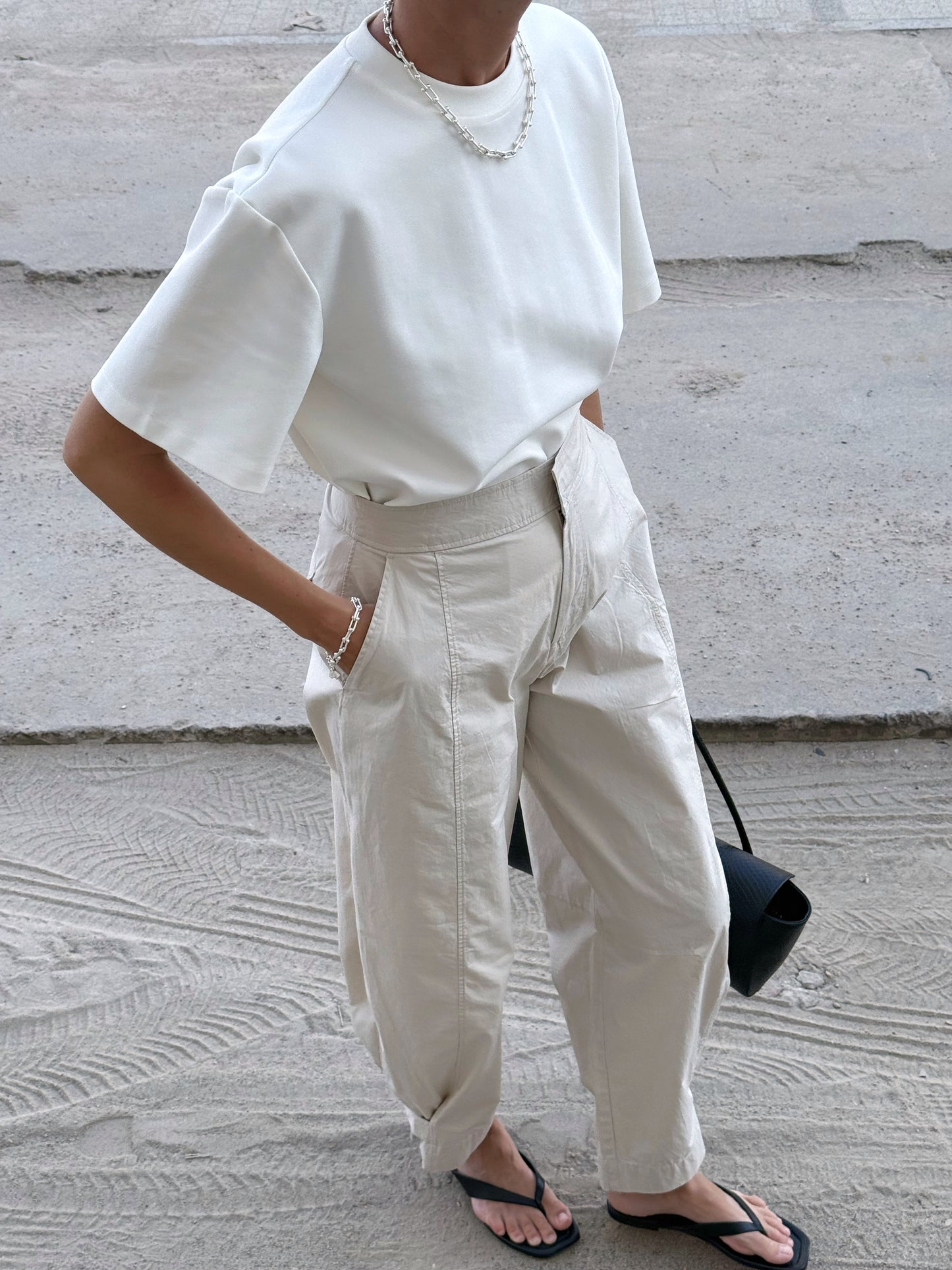 bransoletka i choker srebrny cavallino _domi_minimalist.style