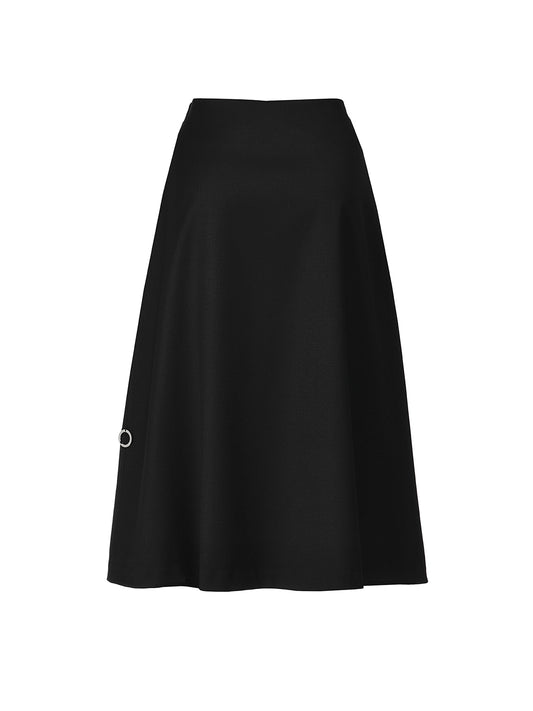 Daydreaming Black czarna wełniana spódnica na podszewce
