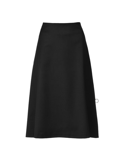 Daydreaming Black czarna wełniana spódnica na podszewce