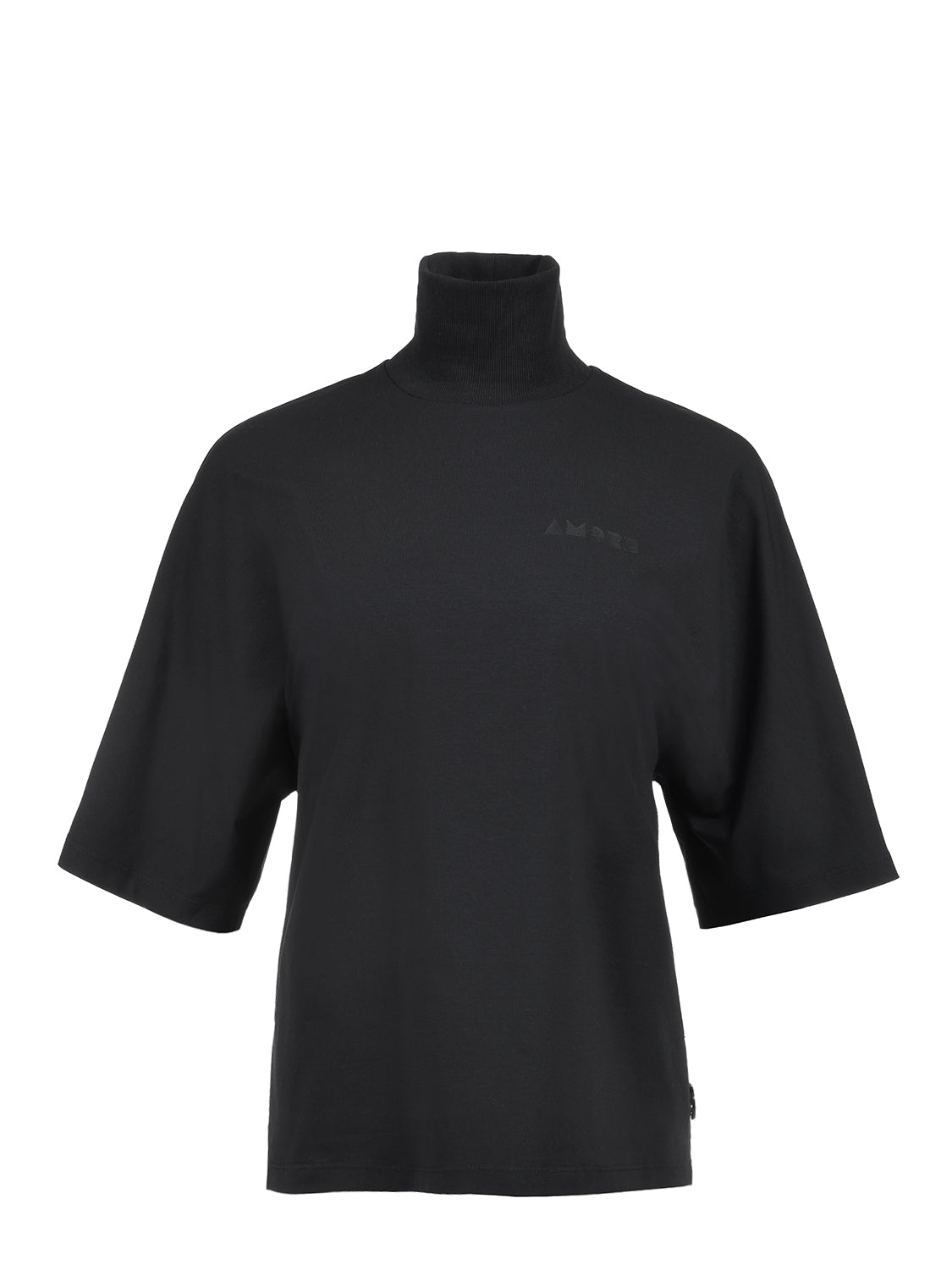 Federico Noir Amore Edition bawełniany T-shirt z golfem