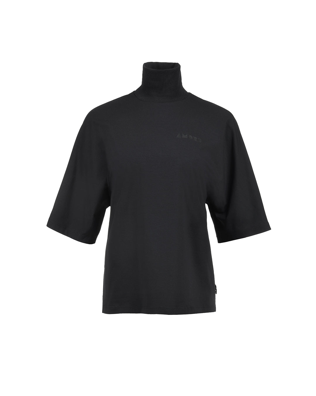 Federico Noir Amore Edition bawełniany T-shirt z golfem