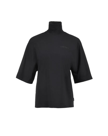 Federico Noir Amore Edition bawełniany T-shirt z golfem