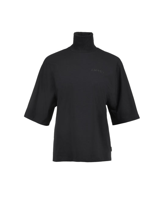 Federico Noir Amore Edition bawełniany T-shirt z golfem