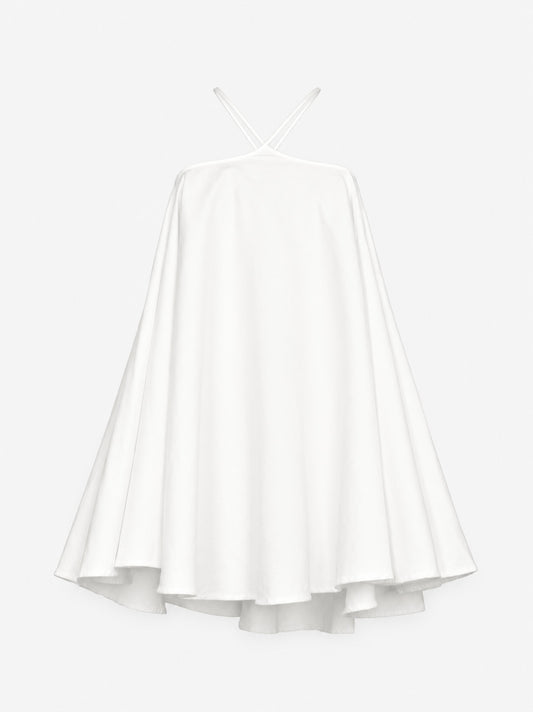 Sukienka ze strukturalnej bawełny SOLEA off-white