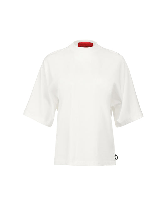 Mia Ivoire bawełniany T-shirt z kimonowym rękawem