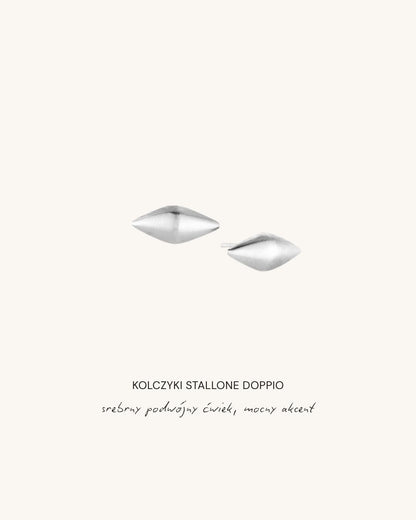 srebrne kolczyki_na_sztyfcie_w_ksztalcie_podw_jnych_wiek_w_STALLONE_marki_Beetles_minimalistyczna_bizuteria_geometryczna