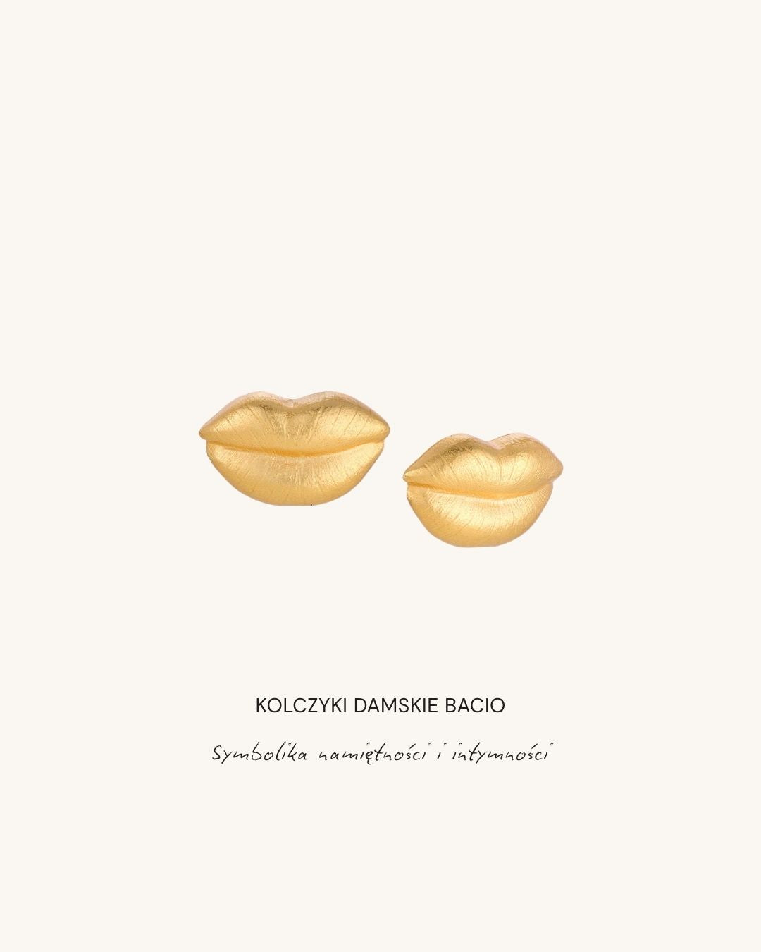 złote Kolczyki damskie BACIO