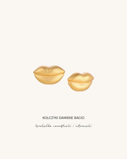 złote Kolczyki damskie BACIO