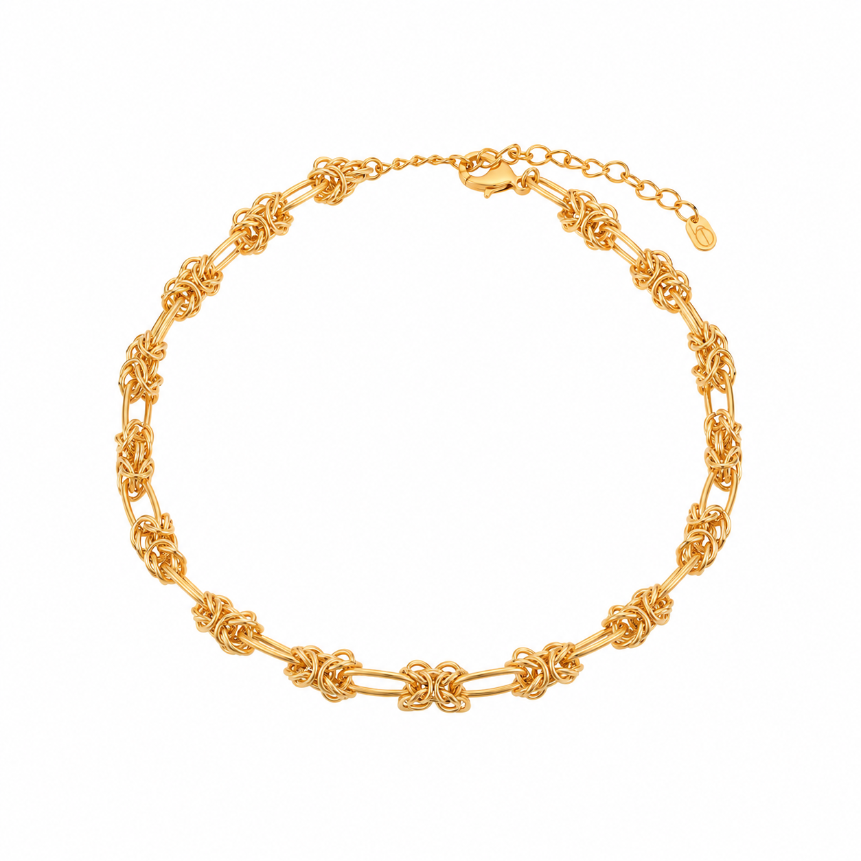 zloty_rockowy choker damski REBEL QUEEN  na bialym tle beetles.shop